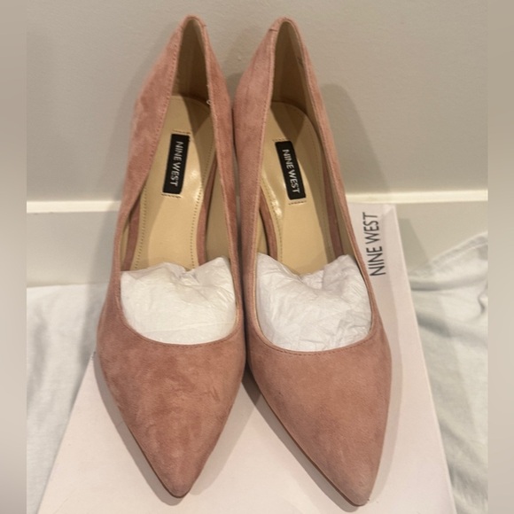 Nine West Women’s Pink Suede Udele Dress Pumps, women’s shoes pump, Heel size 9 - Picture 8 of 14